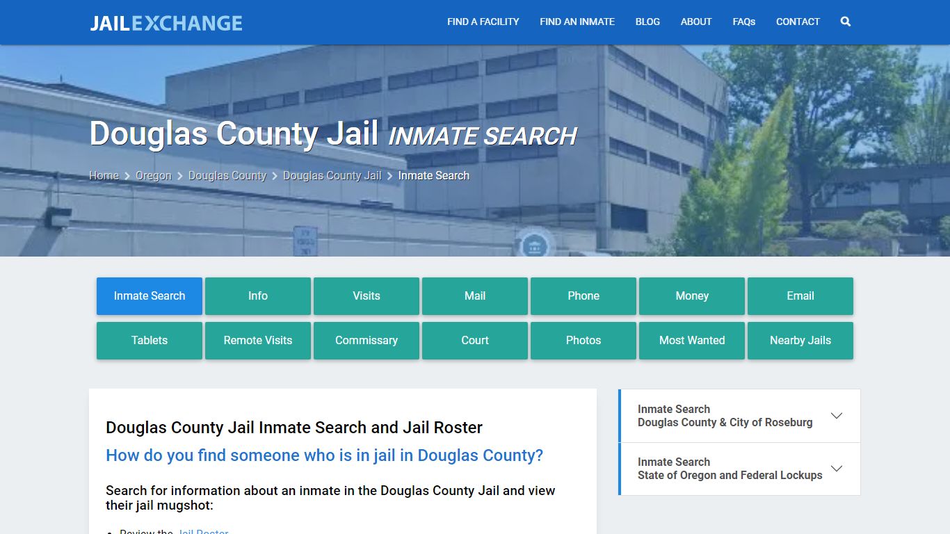 Inmate Search: Roster & Mugshots - Douglas County Jail, OR