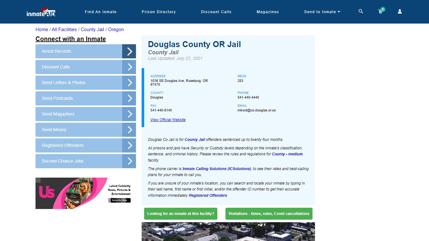 Douglas County OR Jail - Inmate Locator - Roseburg, OR