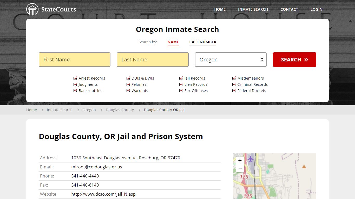 Douglas County OR Jail Inmate Records Search, Oregon - StateCourts